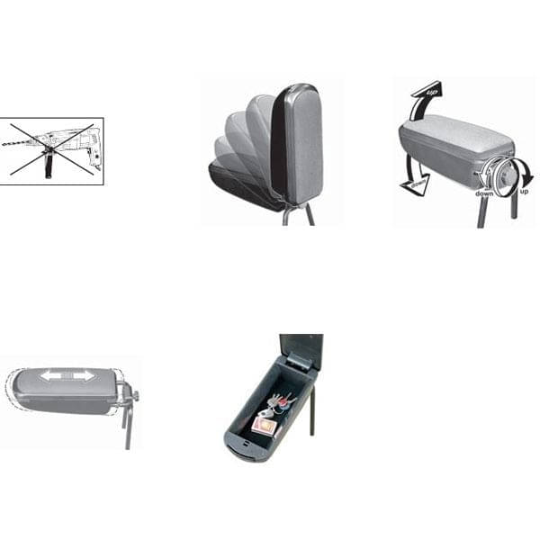 Mittelarmlehne Hundai Matrix Minivan Stoff schw. KAMEI Premium