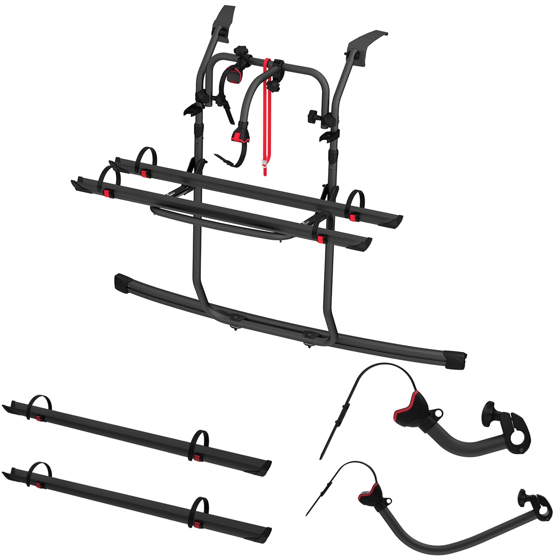 FIAMMA Carry Bike Ford Custom V710 Deep Black schwarz Fahrradtraeger fuer 4 Fahrraeder - 02096-34A-08831A01A-98656M567-08831C01A