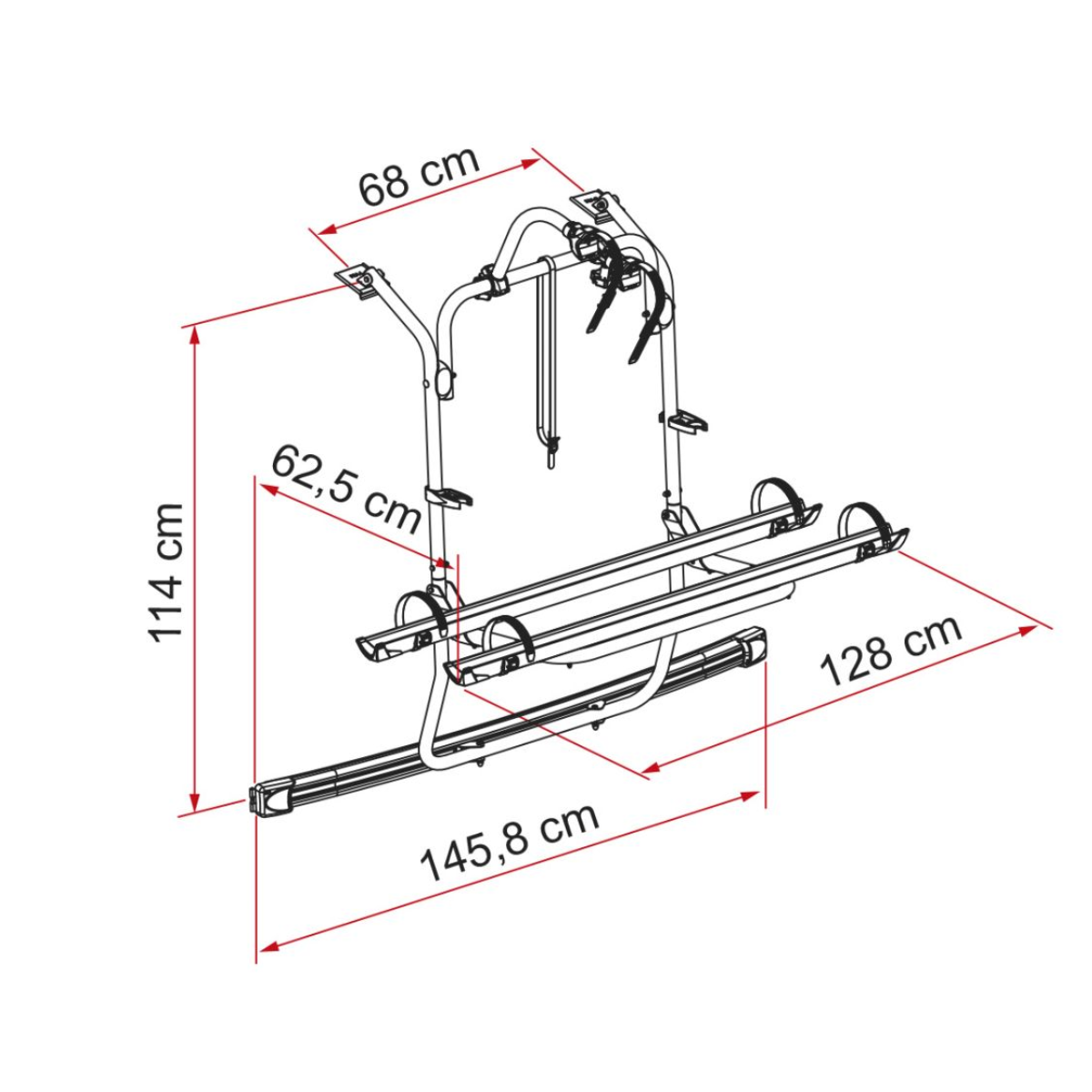 FIAMMA Carry Bike Stellantis Fahrradträger für 4 Fahrräder FIAMMA Carry Bike Stellantis Fahrradtraeger fuer 4 Fahrraeder - 02096B28- 08831A01- 08831C01- 98656M566 98656M566