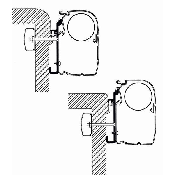 THULE Adapter Rapido Serie 7 8 9 400 cm fuer Markise 5200 8000 307955