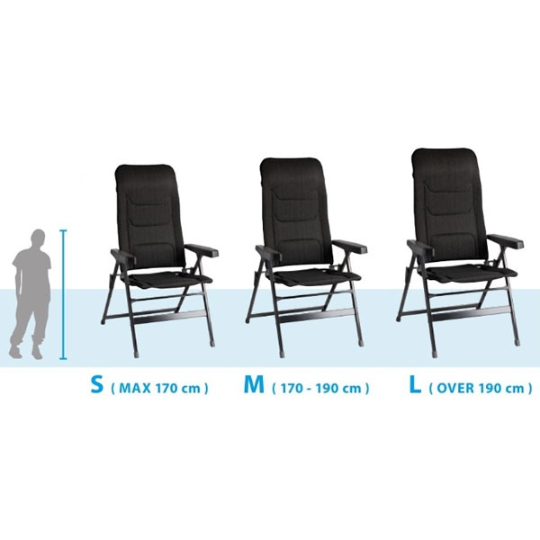BRUNNER Campingstuhl ARAVEL 3D - L Schwarz