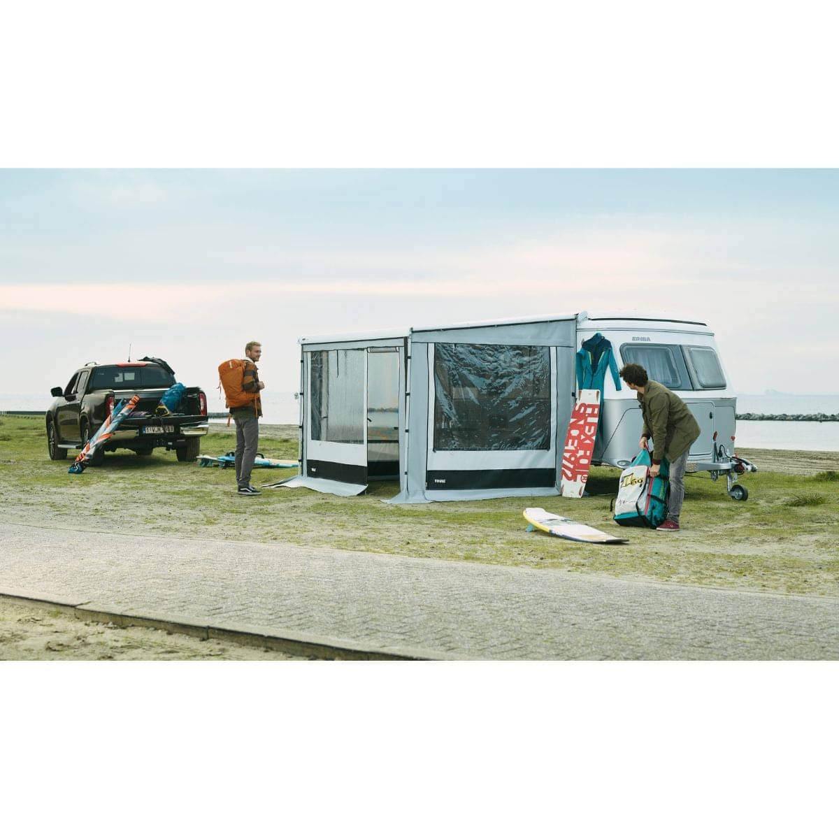 THULE Markisen-Vorzelt RESIDENCE G3 fuer Markise 5200 5003 Hoehe XL 260-274 cm Laenge 350 cm - 301542 301503