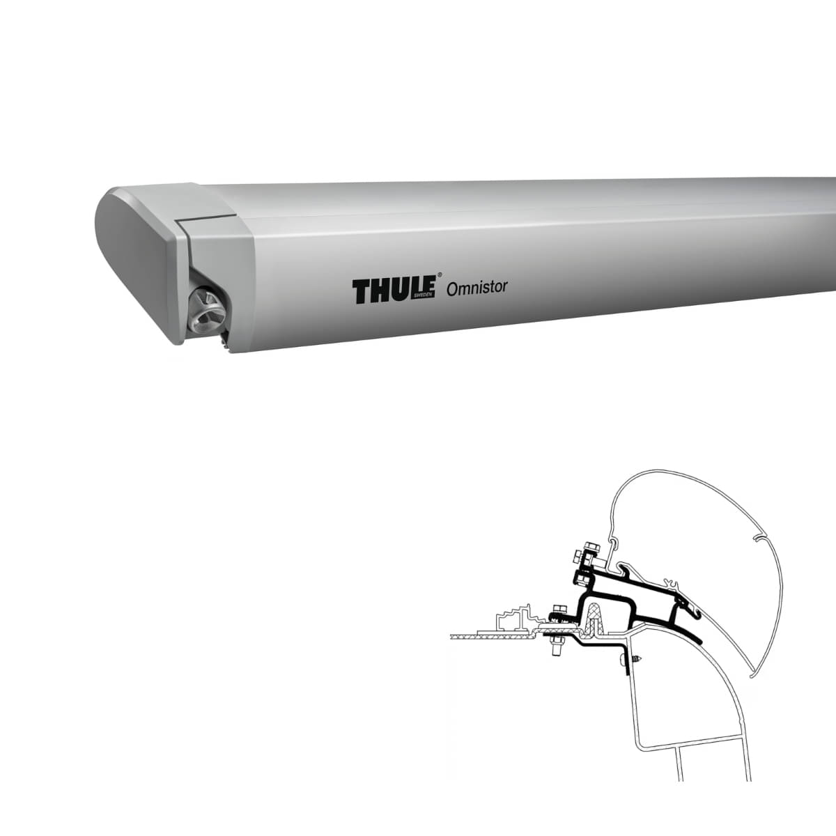 Thule Omnistor 6300 -3-25x2.50- - 302230 - Markise THULE Omnistor 6300 Mystic grau 325 cm Gehaeuse eloxiert
