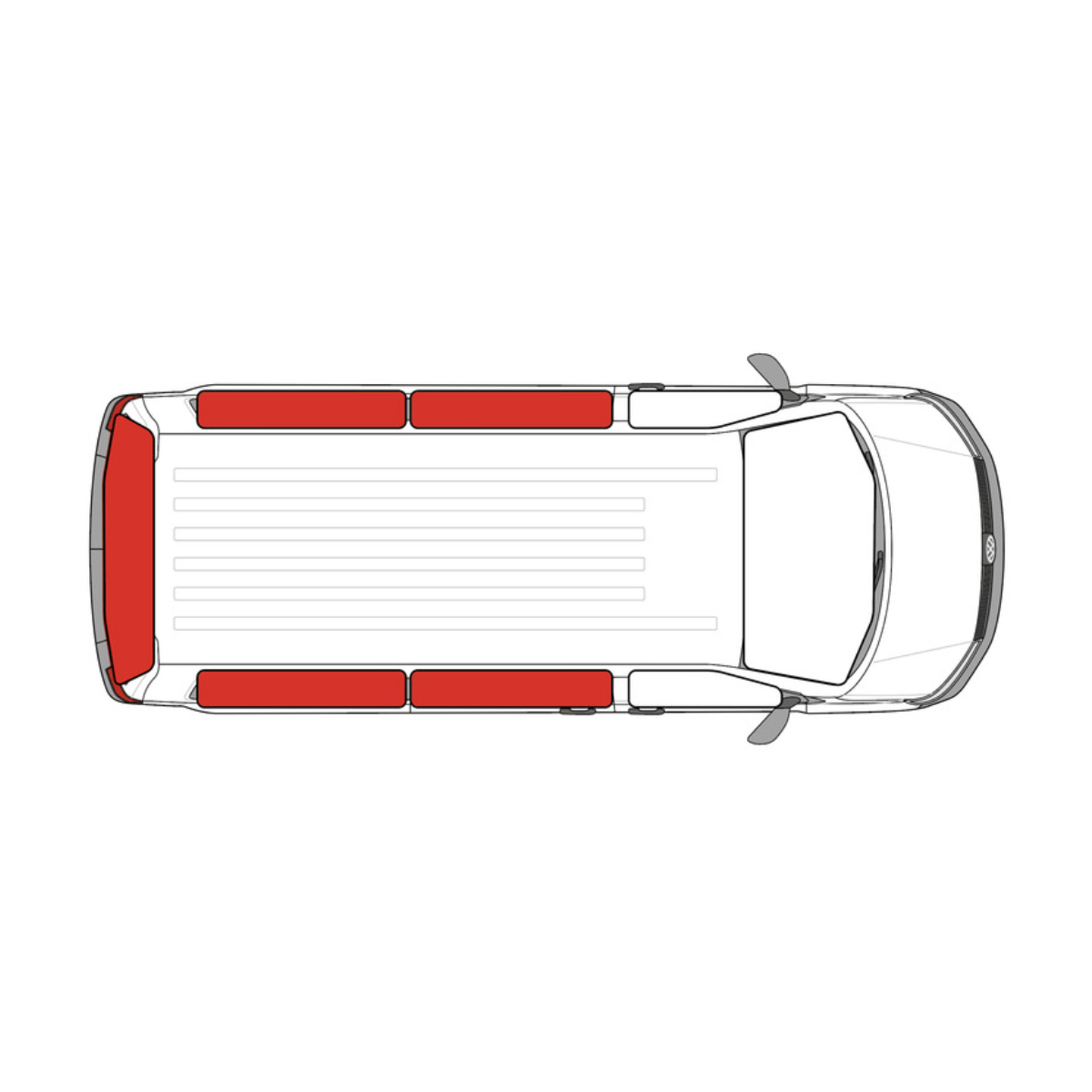 CARBEST Thermo-Verdunkelungsmatten-Set Wohnraum VW Caddy 5 kurz ab Bj. 2021 - 372742