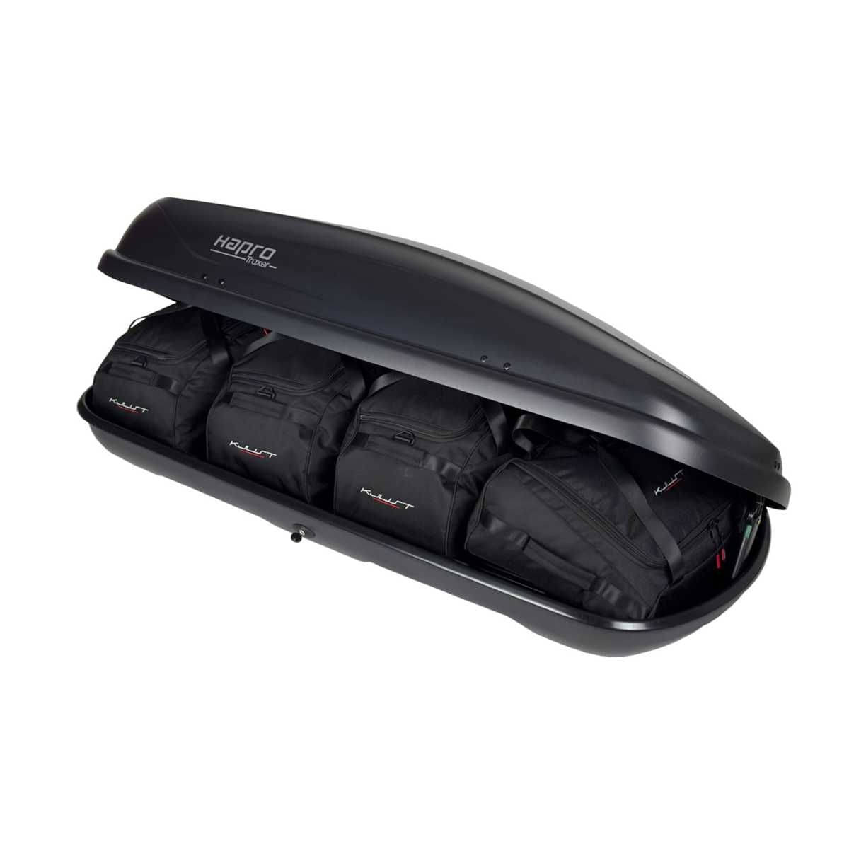 KJUST Dachboxen Taschen Set fuer Dachbox HAPRO TRAXER 5.6 4er-Set - 13116