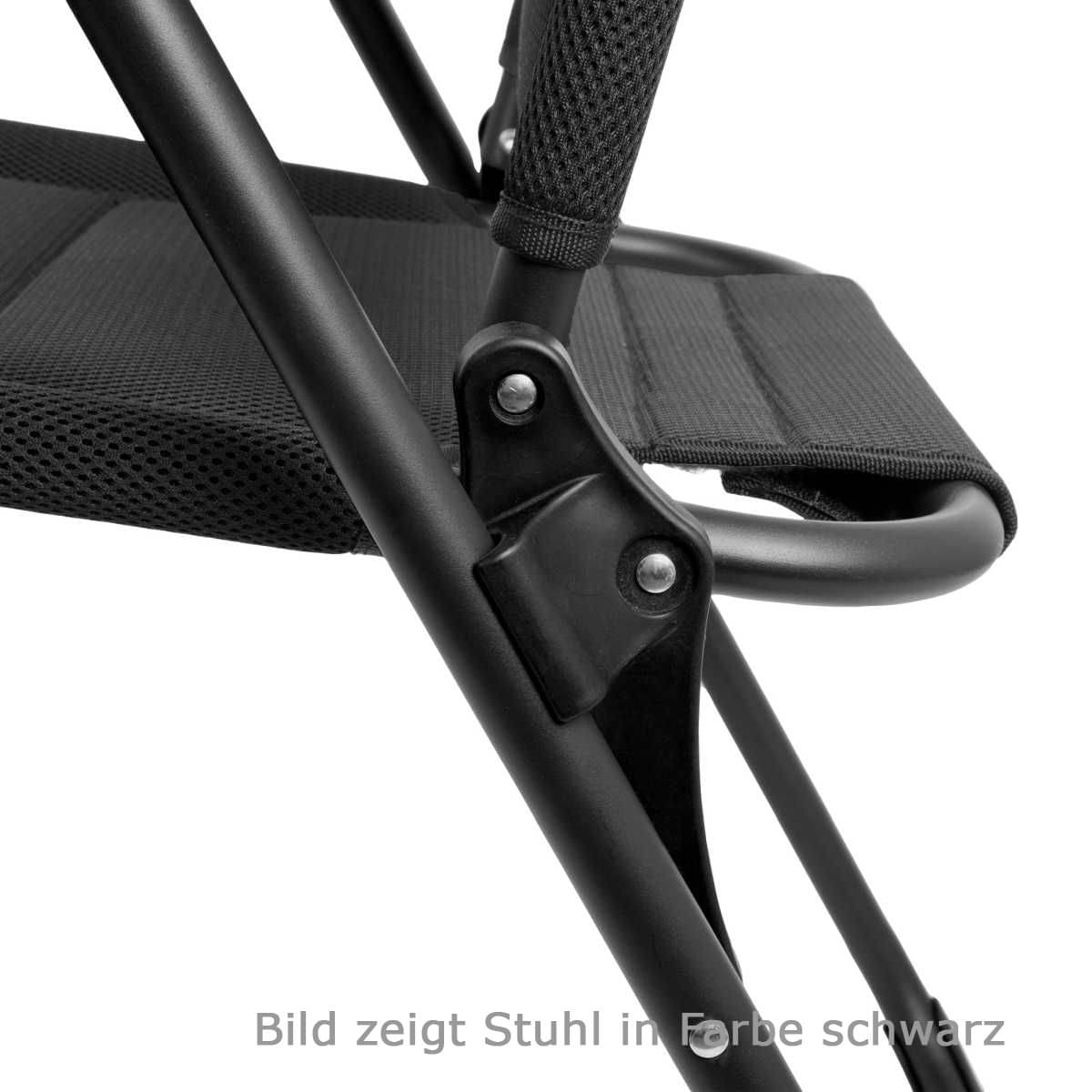 BRUNNER Campingstuhl SKYE 3D RT Grau 4er-Set - Rolltisch TITANIUM AXIA 4 122x76 cm - 0404060N.C06 0406098N