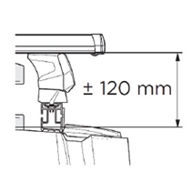 THULE Fixpoint Evo Niedrig Dachtraeger fuer SmartClamp und VW California