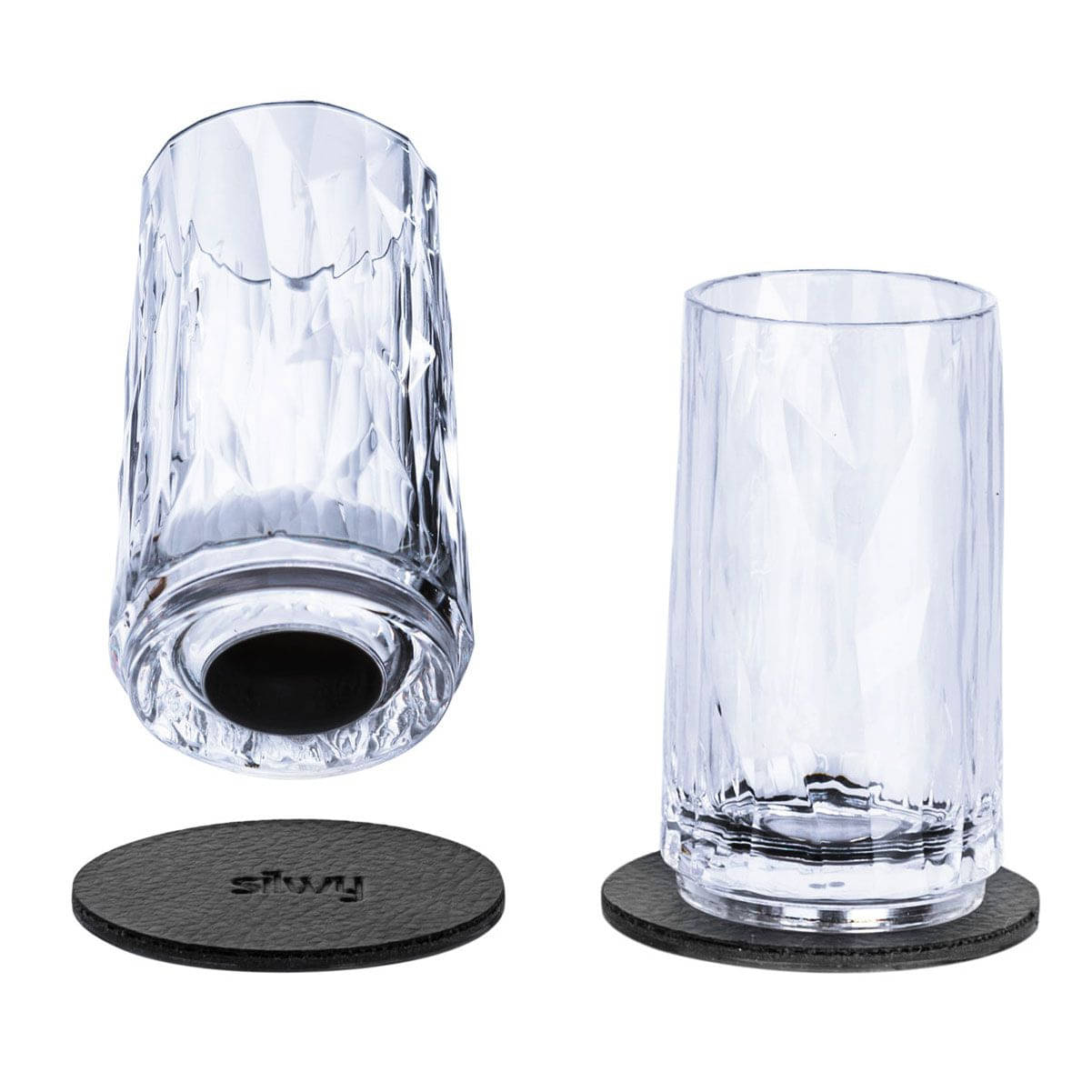 SILWY Magnet Kunststoffglaeser SHOT -2er Set- Hightech 004 l KO-SH-C-2