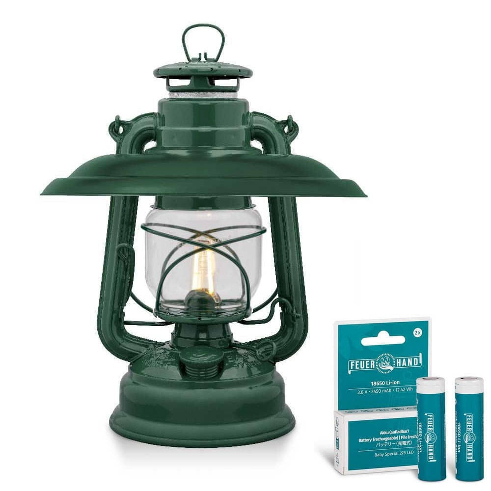 FEUERHAND LED Laterne Baby Special 376 Moss Green Starter-Set 3.0