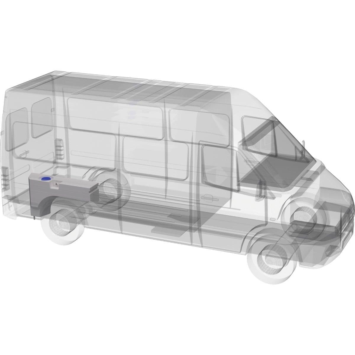 APLAST Frischwassertank mit Auslaufstutzen 112 L- Fiat Ducato ab 18 - MB Sprinter ab 17 - Ford Transit ab 14 - Renault Master ab 10- Rechts – Hersteller-Art-Nr. 700000600