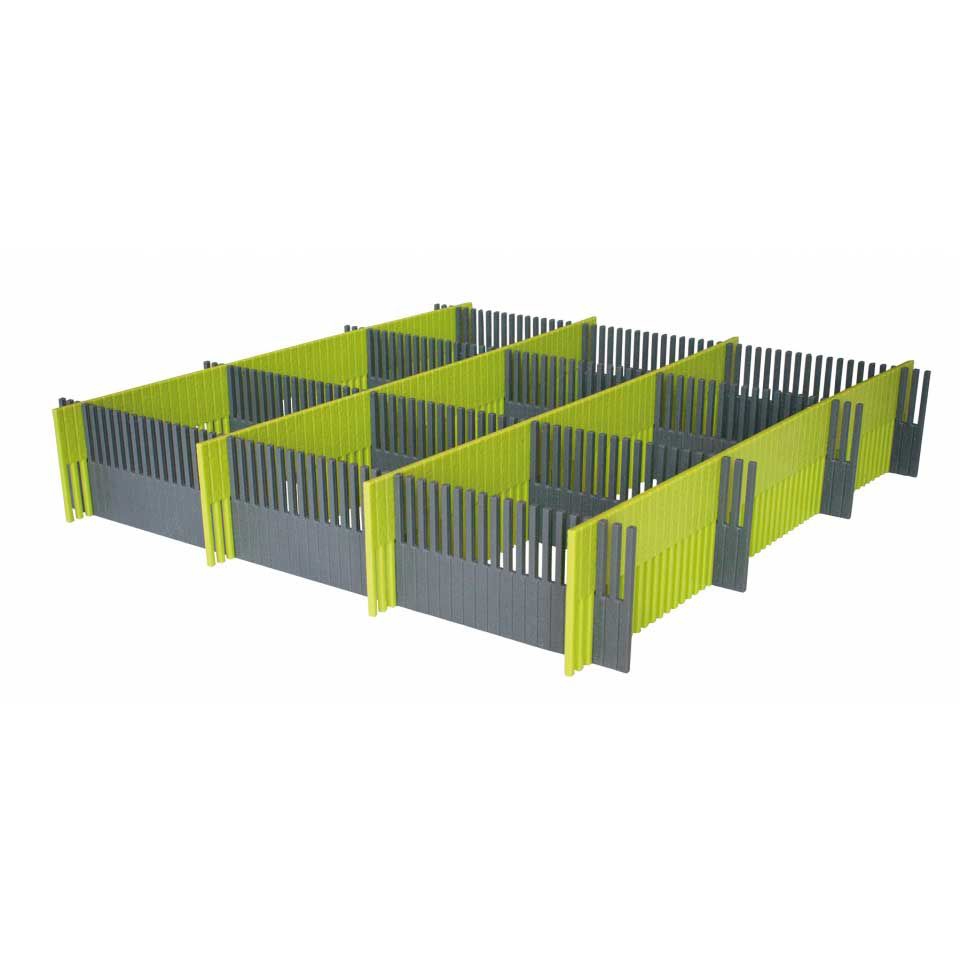 PURVARIO Stauleisten 60 fuer Schubladen 8er-Set PURE LIME