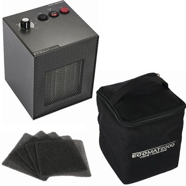 Set Ecomat Heizluefter Ecomat 2000 Classic Plus 230 Volt clp201a mit Tasche und Ersatzfilter