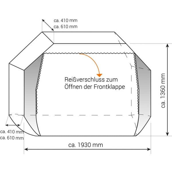 HINDERMANN Fahrrad Schutzhuelle Concept Zwoo -3 Fahrraeder- Hindermann Art-Nr. 8476-2460
