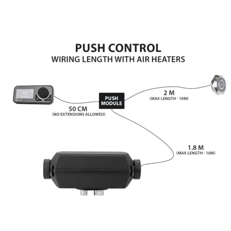 Autoterm Push Control Knopf- Gewinde 12 mm- runder Anschluss - 77874