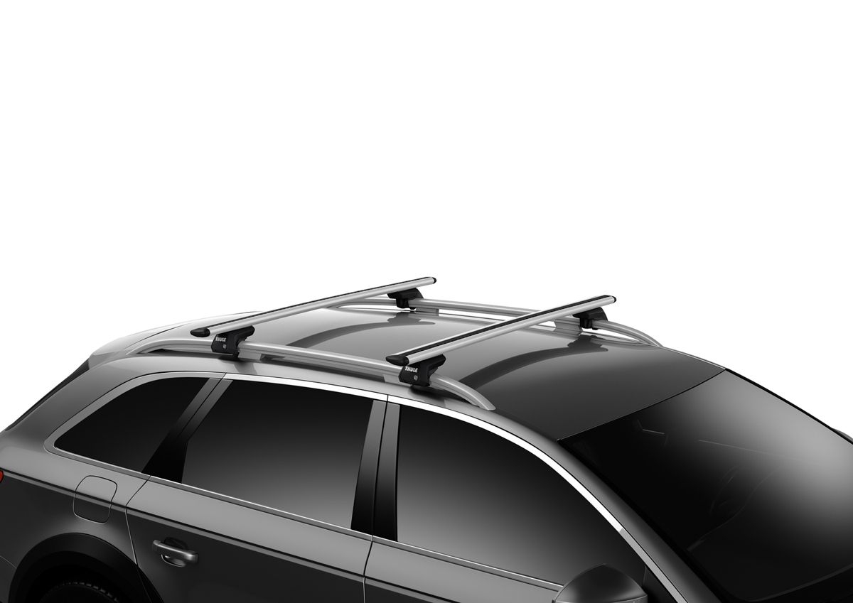 Thule Dachtraeger Evo fuer Mini Countryman SUV 17- Dachreling- Kompletter THULE Evo Dachtraeger mit WingBar Evo Aluschienenprofilen