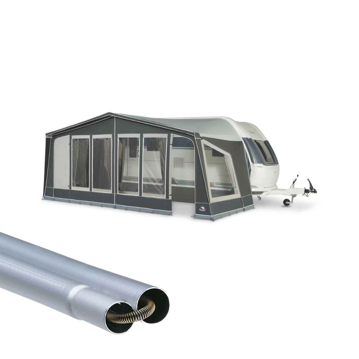 DOREMA Wohnwagen-Vorzelt MULTI NOVA TREND- Gr. 15- Umlauf 1000-1025 cm- Tiefe 240 cm- 28 mm Alu