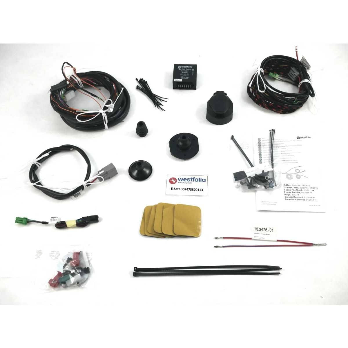 Westfalia Starre Anhaengerkupplung fuer Ford Kuga -BJ 04-2013-06-2019- - im Set mit 13-pol. fahrzeugspezifischem Elektrosatz - 307566900113