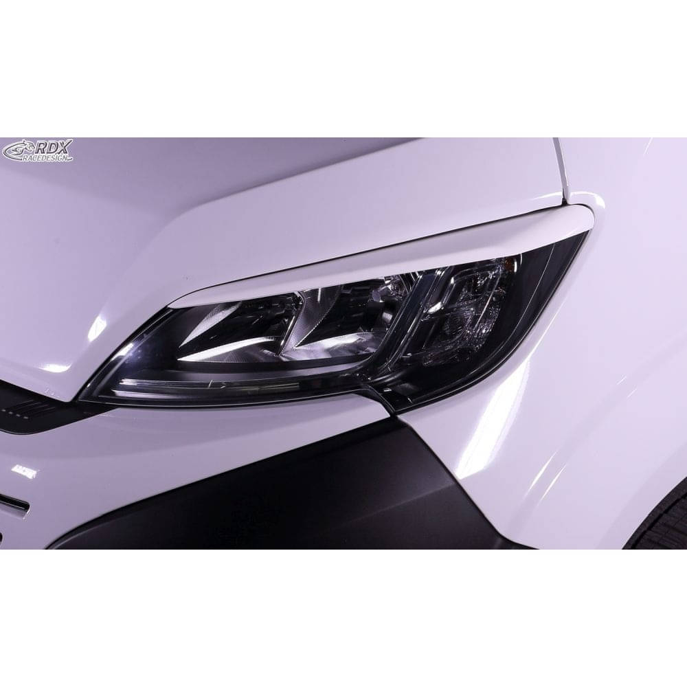 RDX Scheinwerferblenden Boeser Blick FIAT Ducato-CITROEN Jumper-PEUGEOT Boxer ab Bj. 2014 Weiss Glanz - RDSB164-WS