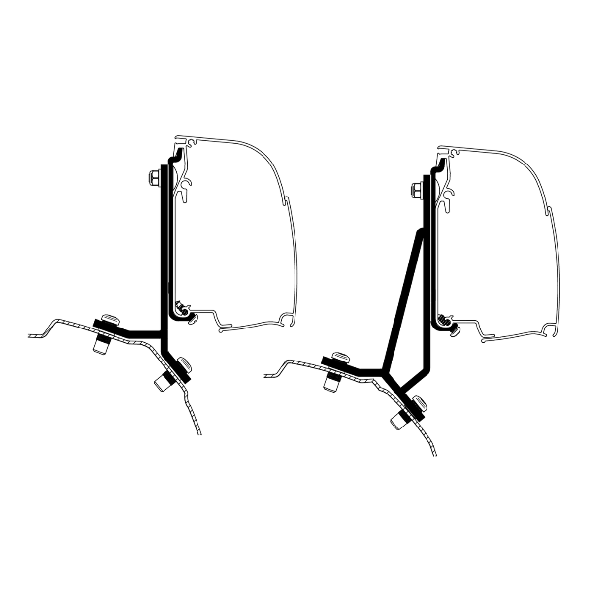 THULE Adapter Ford Transit Tourneo Custom Set für Markise T 4200 301992 THULE Adapter Ford Transit Tourneo Custom Set fuer Markise T 4200 301992