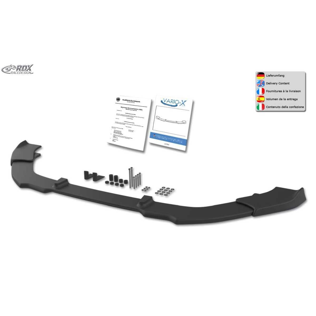 RDX Racedesign Frontspoiler Frontlippe VARIO-X fuer FORD Transit-Tourneo Connect Bj. 2018-2022 - RDFAVX30070