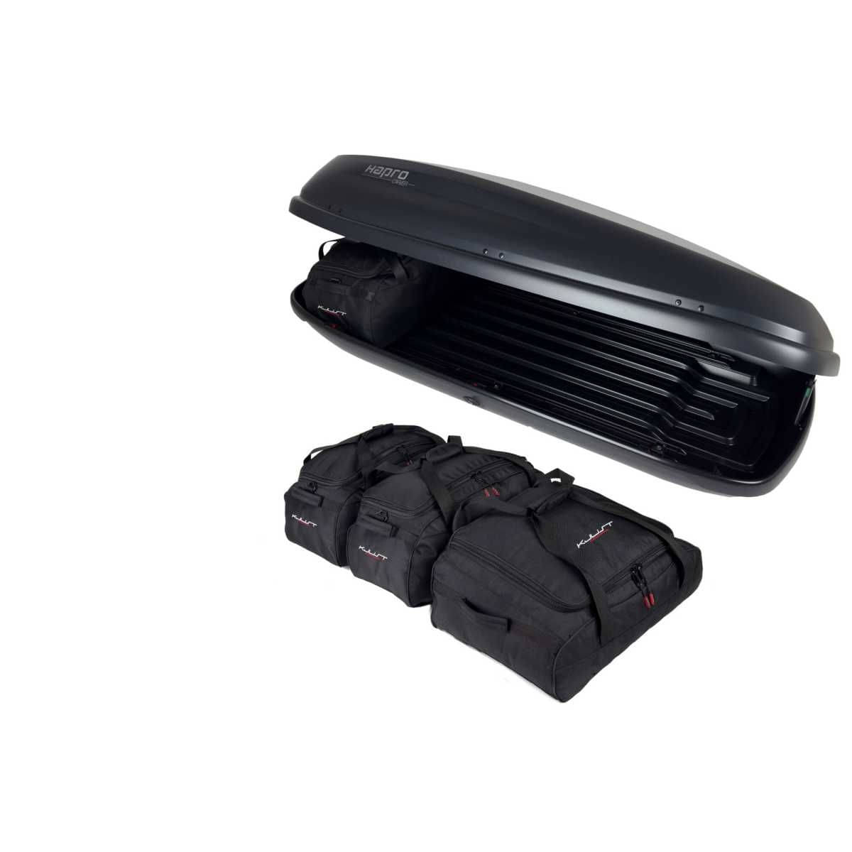 KJUST Dachboxen Taschen Set fuer Dachbox HAPRO CARVER 6.5 4er-Set - 13221