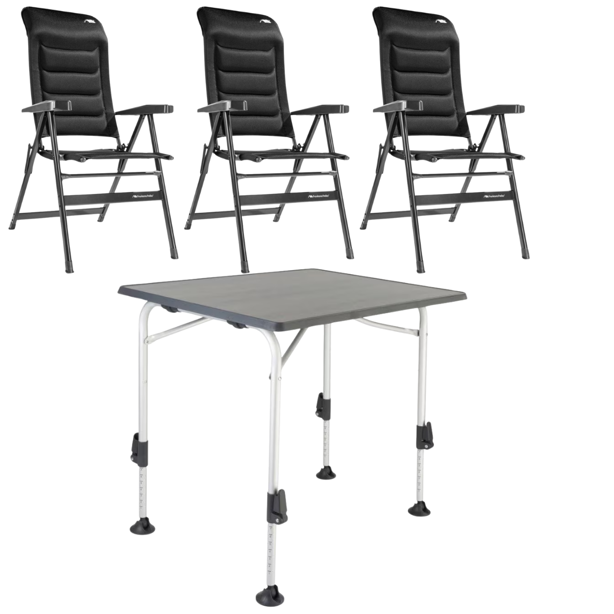 FF Kollektion Stuhl HighQ Basic Blackline 3er-Set & Tisch HighQ Blackline 115x70 cm FF Kollektion Stuhl HighQ Basic Blackline 3er-Set & Tisch HighQ Blackline 115x70 cm