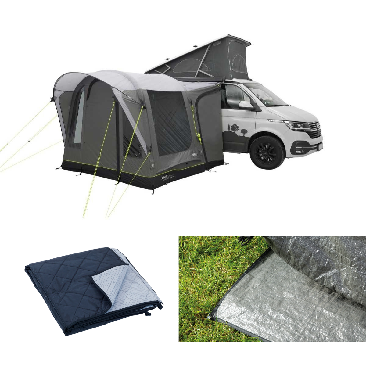 Outwell aufblasbares Busvorzelt Santa Monica Air- Anbauhoehe 175-200 cm inkl. Teppich und Unterlage - 111502