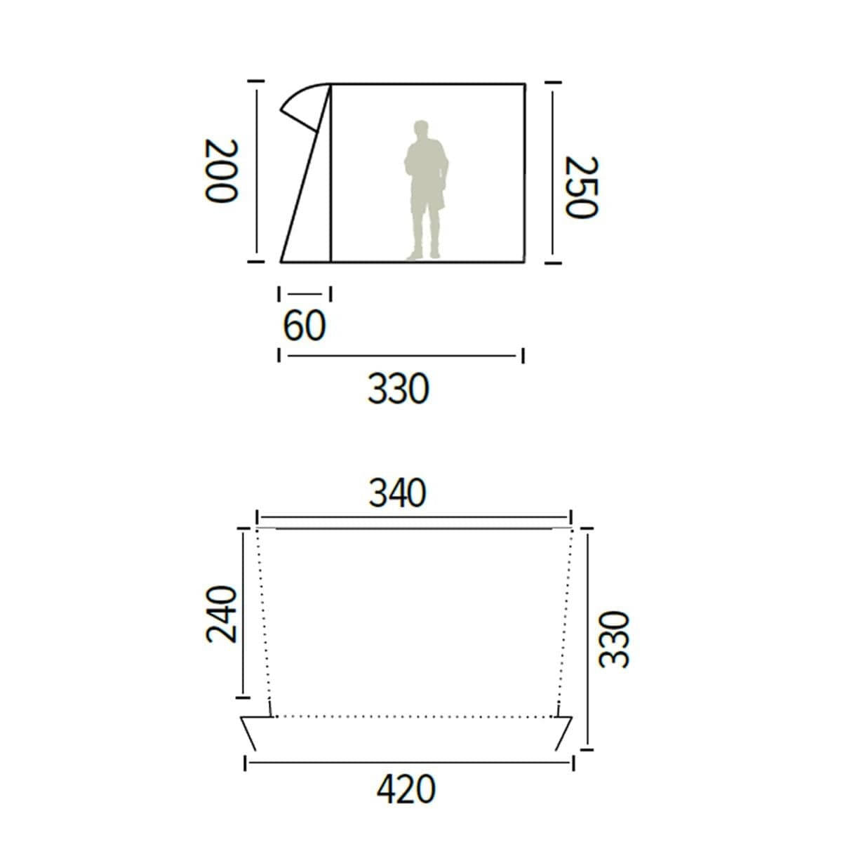 TRIGANO aufblasbares Sonnenvordach CALI - M-7623-2