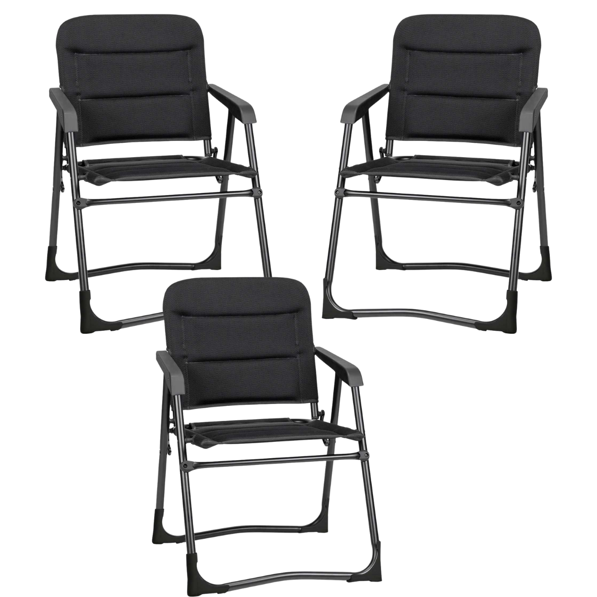 BRUNNER Campingstuhl ARAVEL VANCHAIR Anthrazit 3er-Set - 0404077N.C09