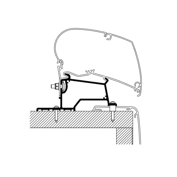 THULE Adapter Rapido Compact Integral 500 cm für Markise 6300 9200 THULE Adapter Rapido Compact Integral 500 cm fuer Markise 6300 9200 - THULE 302932