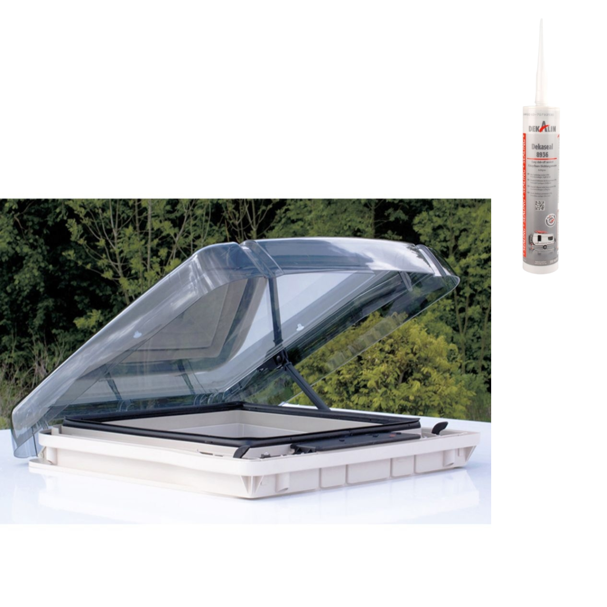 REMIS REMItop Vario II Dachhaube 40x40 cm Rastaufsteller Dachstärke 24-35 mm + DEKAseal Dichtmasse REMIS REMItop Vario II Dachhaube 40x40 cm Rastaufsteller Dachstaerke 24-35 mm - DEKAseal Dichtmasse - 10036894