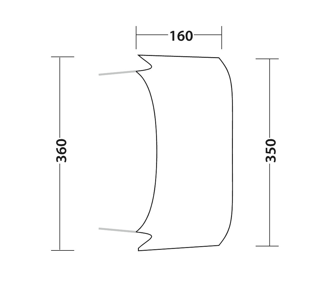 Outwell Lounge Zelt Connector L 350 x 160 cm grau-schwarz - 111341