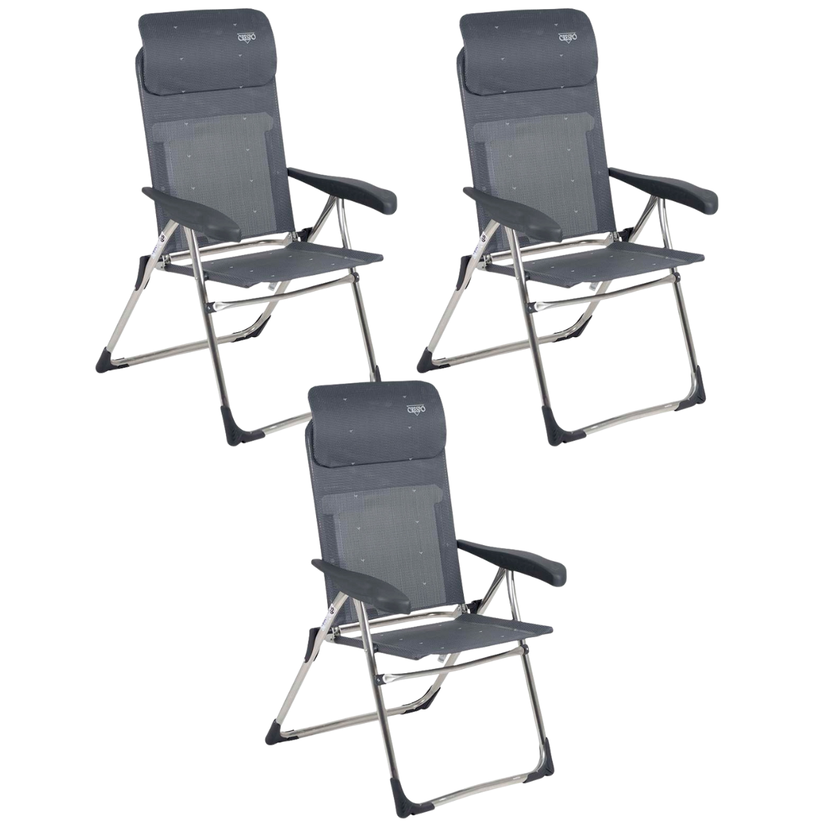CRESPO Campingstuhl Classic Compact AL-213-C-40 anthrazit 3er-Set - 1104970