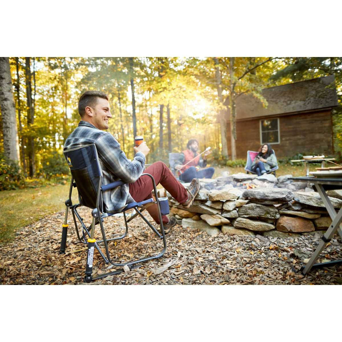 GCI faltbarer Schaukelstuhl Freestyle Rocker Indigo Blue - 37060