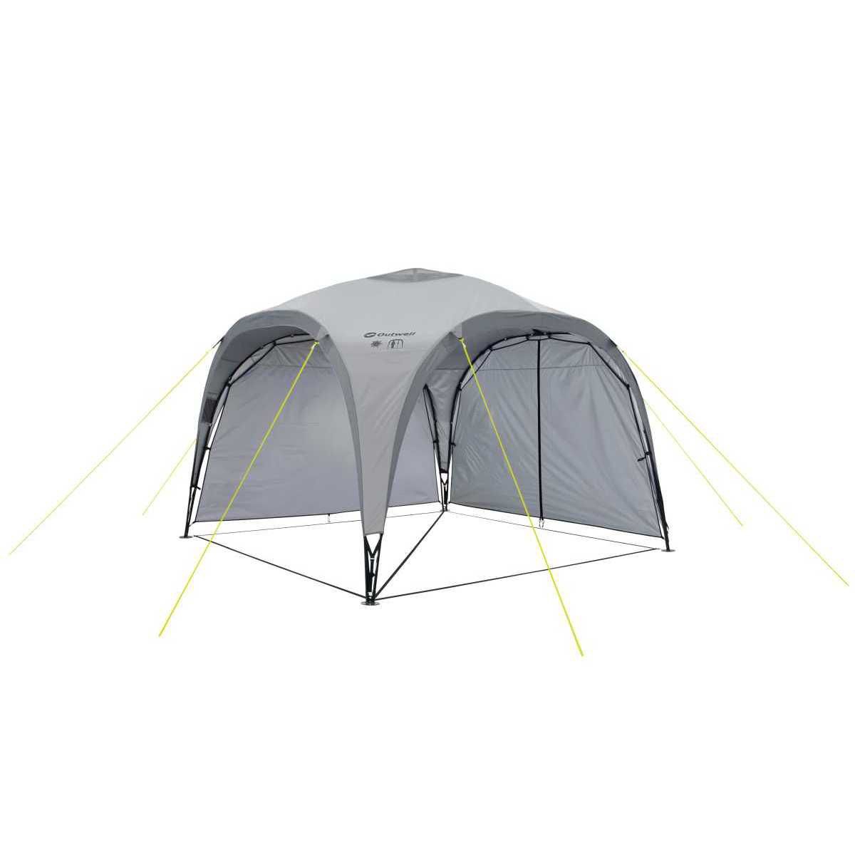 Outwell Pavillon Event Lounge L 350 x 350 cm mit 4 Seitenwaenden Fenster Reissverschluss