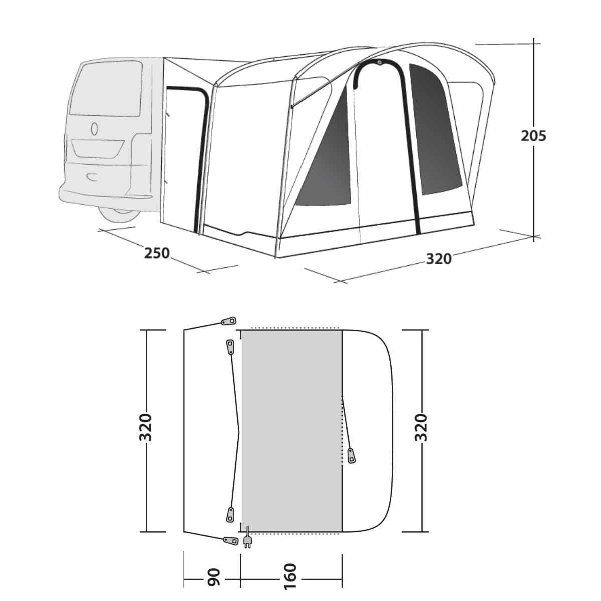 Outwell Busvorzelt Fresno - 111504