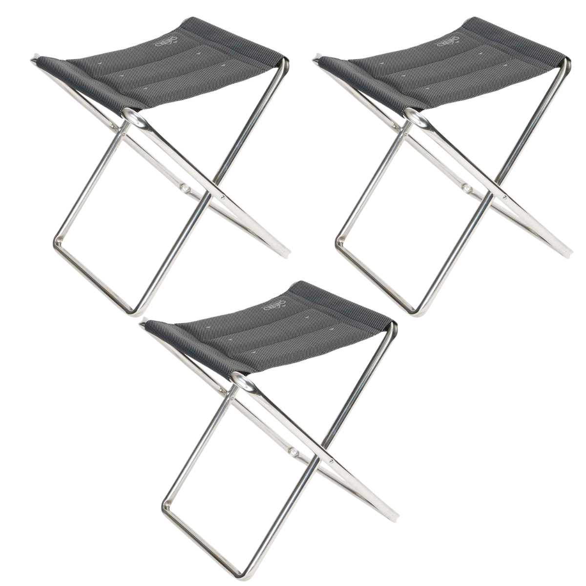 CRESPO Hocker Deluxe AL-302-DL grau 3er-Set - 1148071