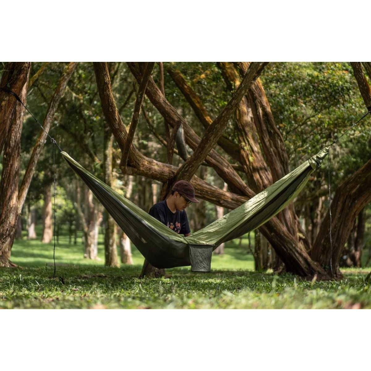 TICKET TO THE MOON Original Hammock Haengematte Army Green - Green Apple inkl. Lightest Straps - TMO2475 TMLSTRAP