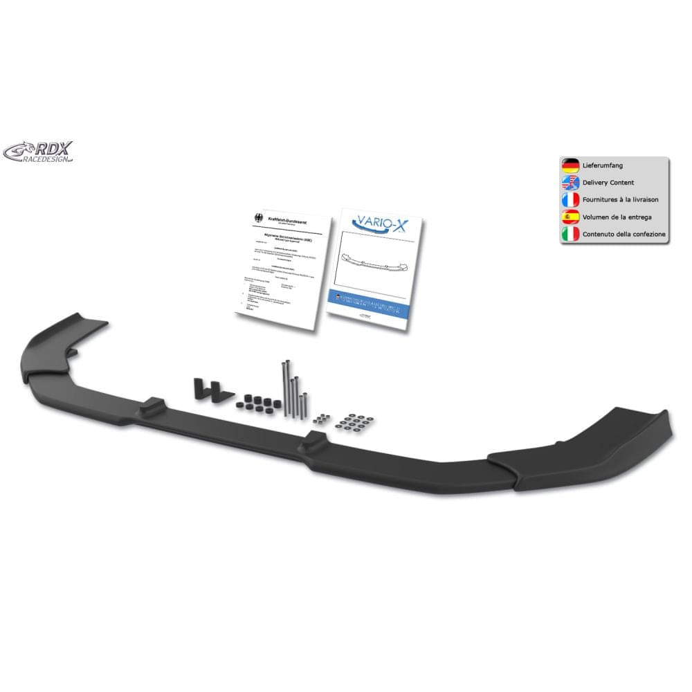 RDX Frontspoiler Frontlippe VARIO-X fuer FORD Transit MK7 ab Bj. 2019 - RDFAVX30228