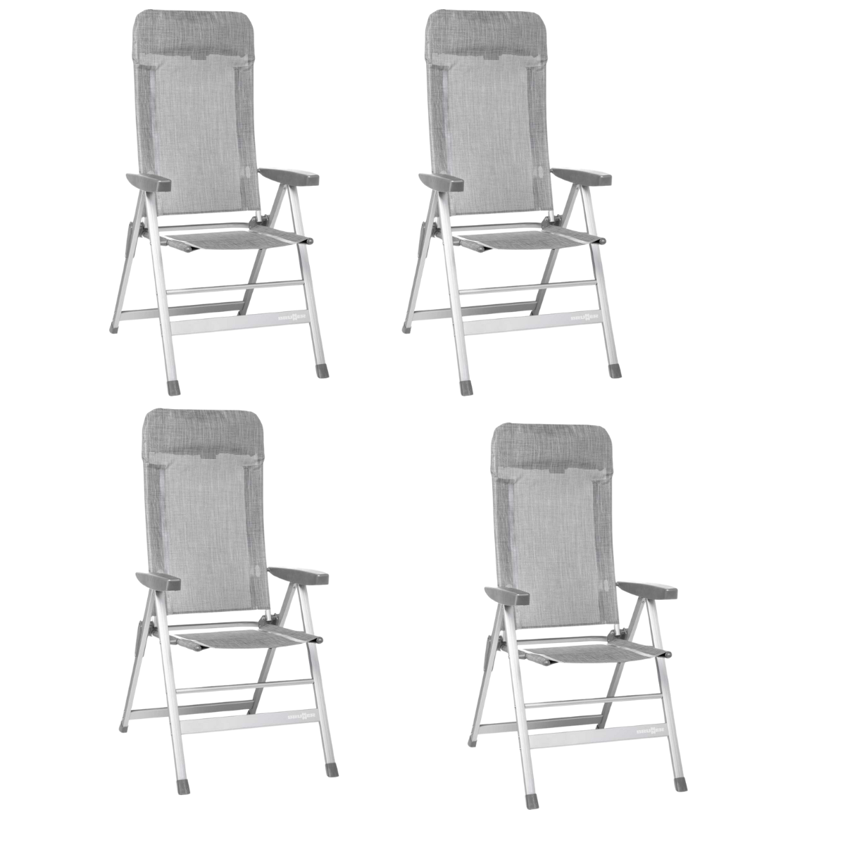 BRUNNER Campingstuhl SKYE Hellgrau 4er-Set - 0404063N.C53