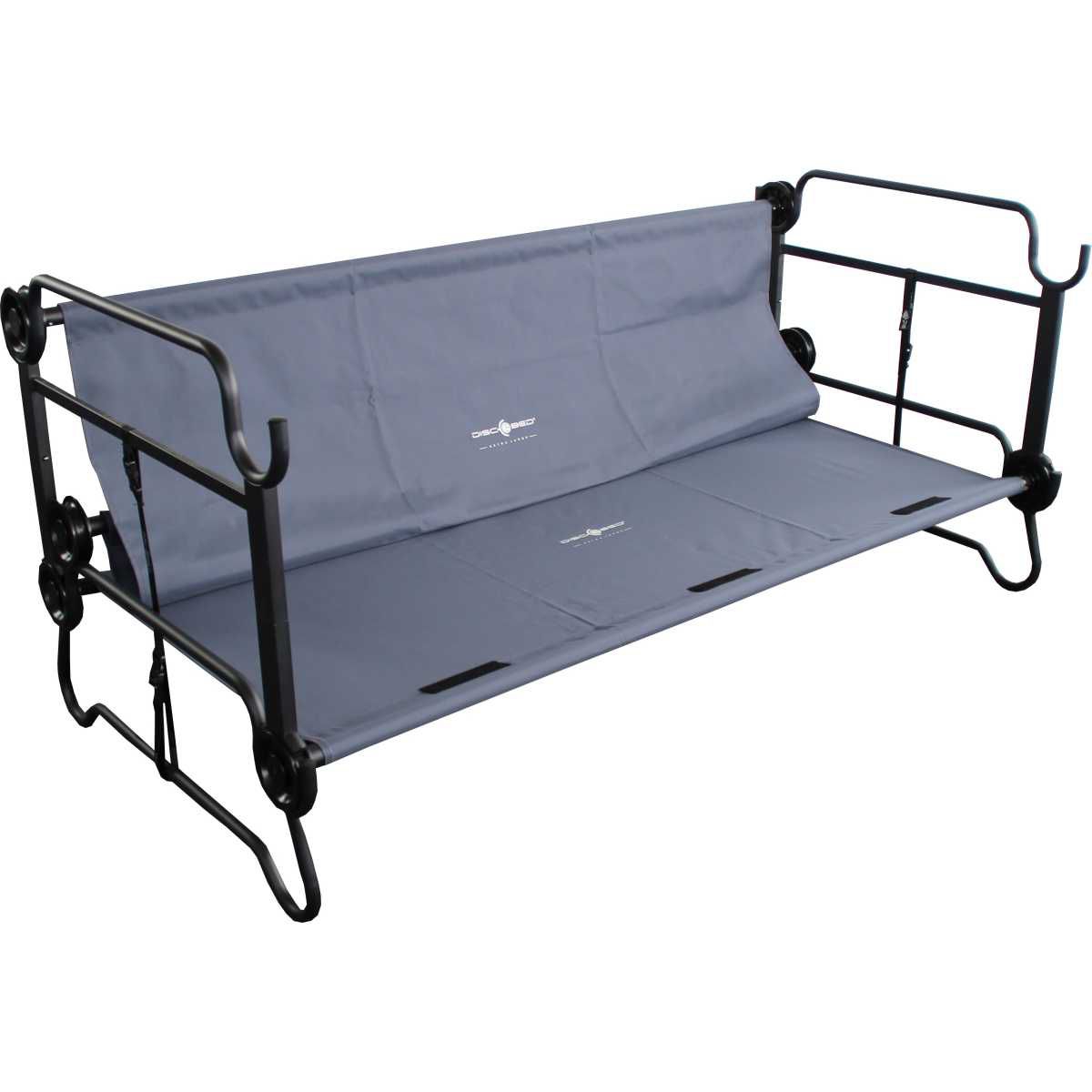 Disc-O-Bed Etagenbett XL anthrazit mit Seitentaschen - 30802BO