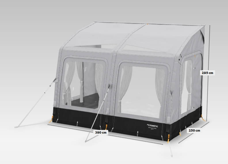 DOMETIC aufblasbares Vorzelt Rally AIR Tour 390M- 390 x 250 cm- Anbauhoehe 265-295 cm - 9120002326