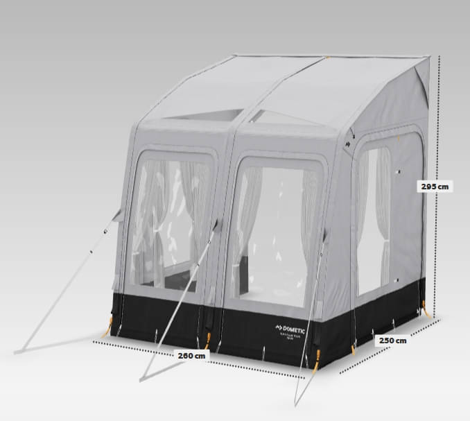 DOMETIC aufblasbares Vorzelt Rally AIR Tour 260M- 260 x 250 cm- Anbauhoehe 265-295 cm - 9120002322