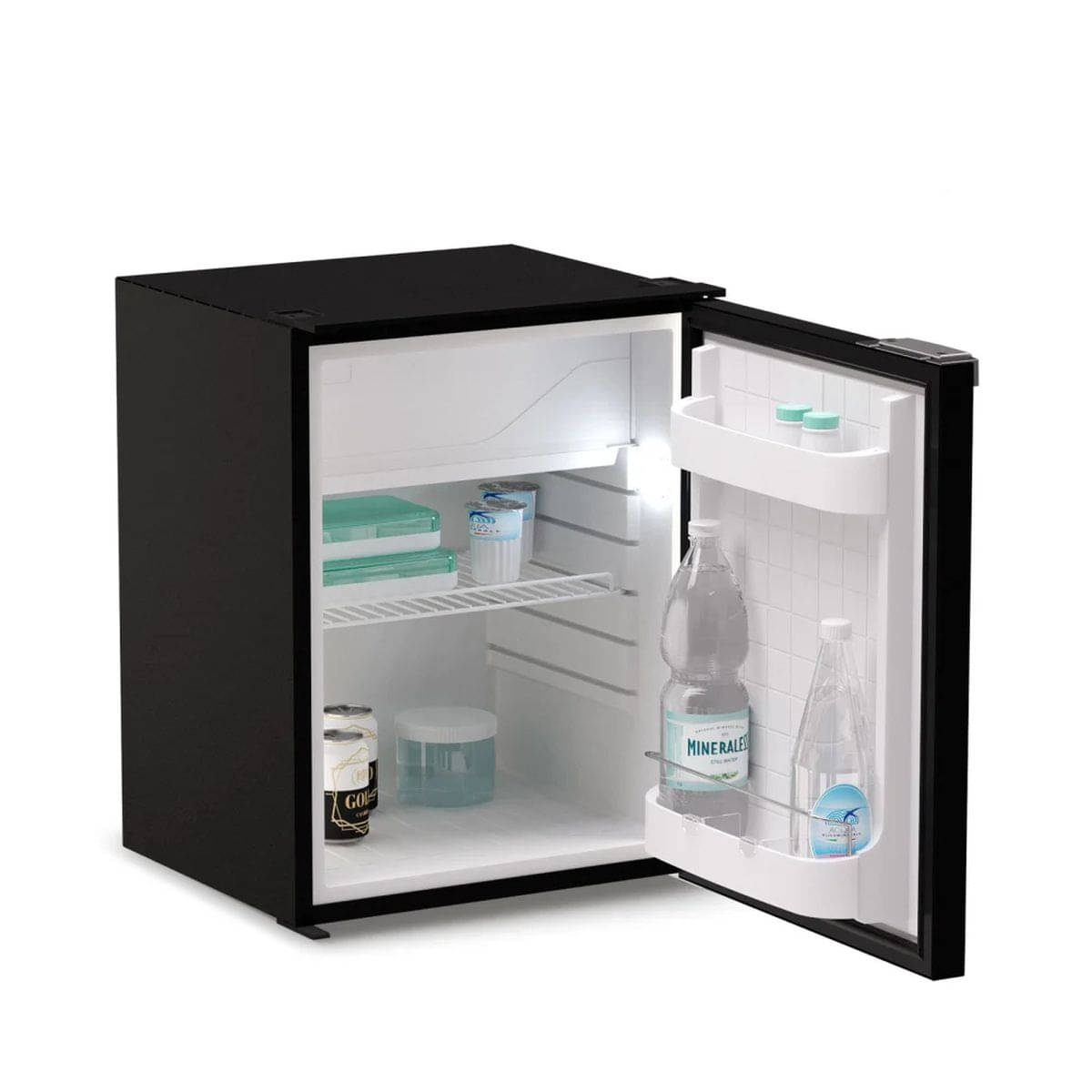 VITRIFRIGO Kompressor-Kuehlschrank C75L CHR 12-24 V 75 L mit Gefrierfach Schwarz