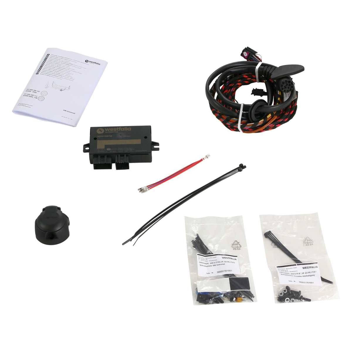 Westfalia Starre Anhaengerkupplung fuer Skoda Superb Limousine-Combi II -BJ 06-08-05-15- Skoda Octavia II Limousine-Combi -BJ 01-05-12-13- - im Set mit 13-pol. fahrzeugspezifischem Elektrosatz - 317104900113