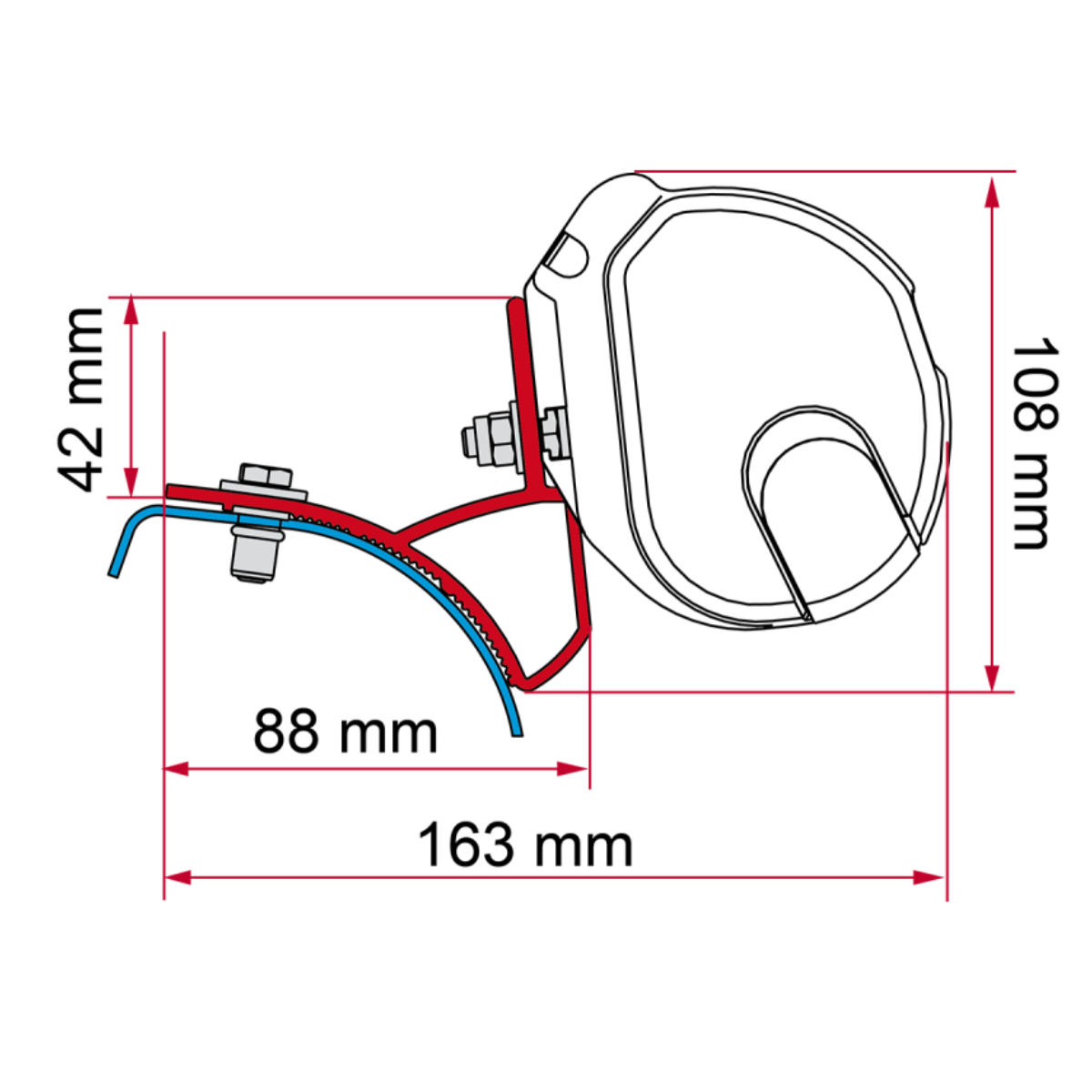 FIAMMA Adapter Kit Renault Trafic-Opel Vivaro-Nissan Primastar Bj. 2001-2014 fuer Markise F35-F35 Pro - 98655R893