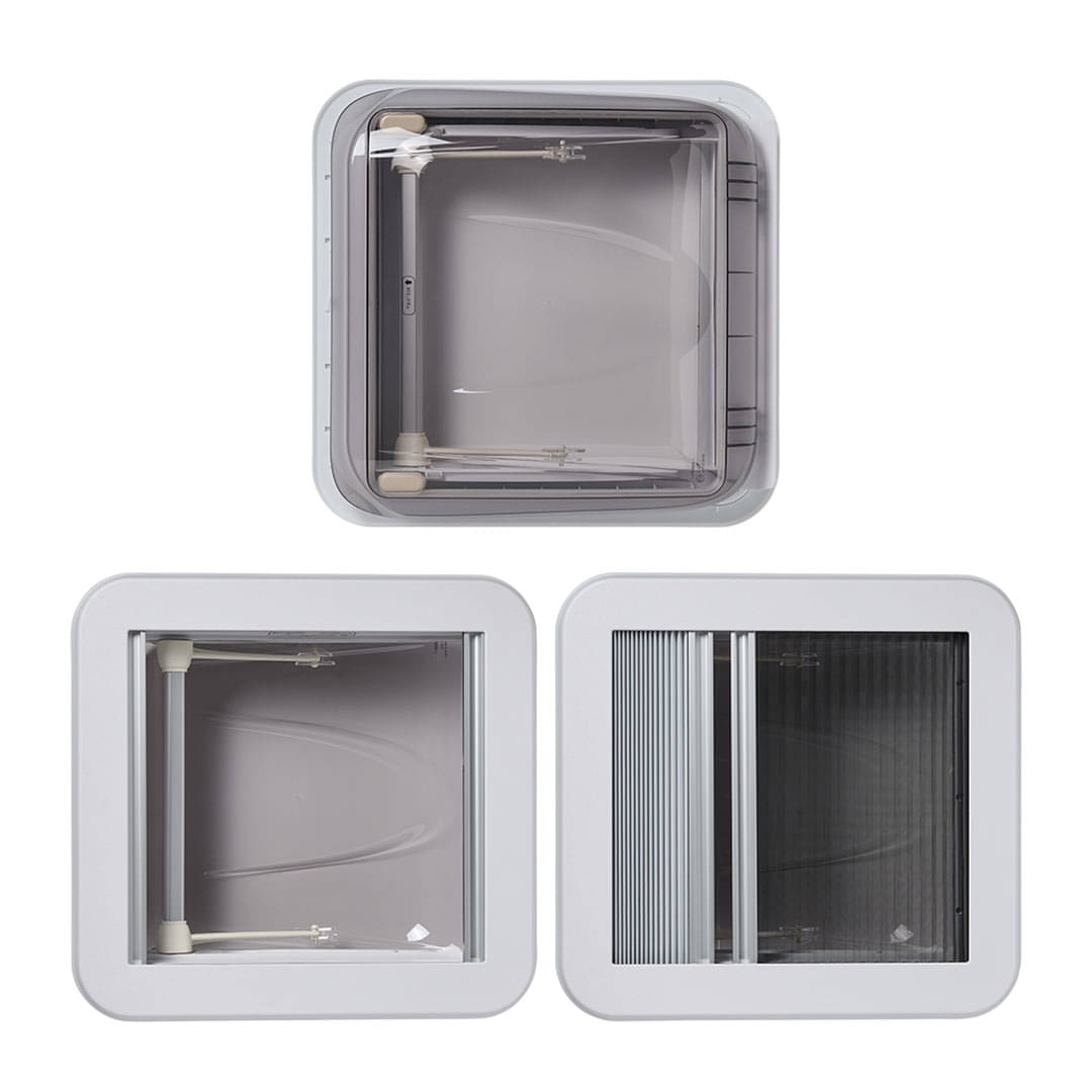 ProPlus Dachhaube 400x400 mm- Dachstaerke 28-50 mm- ohne Zwangsbelueftung- Transparent 610905