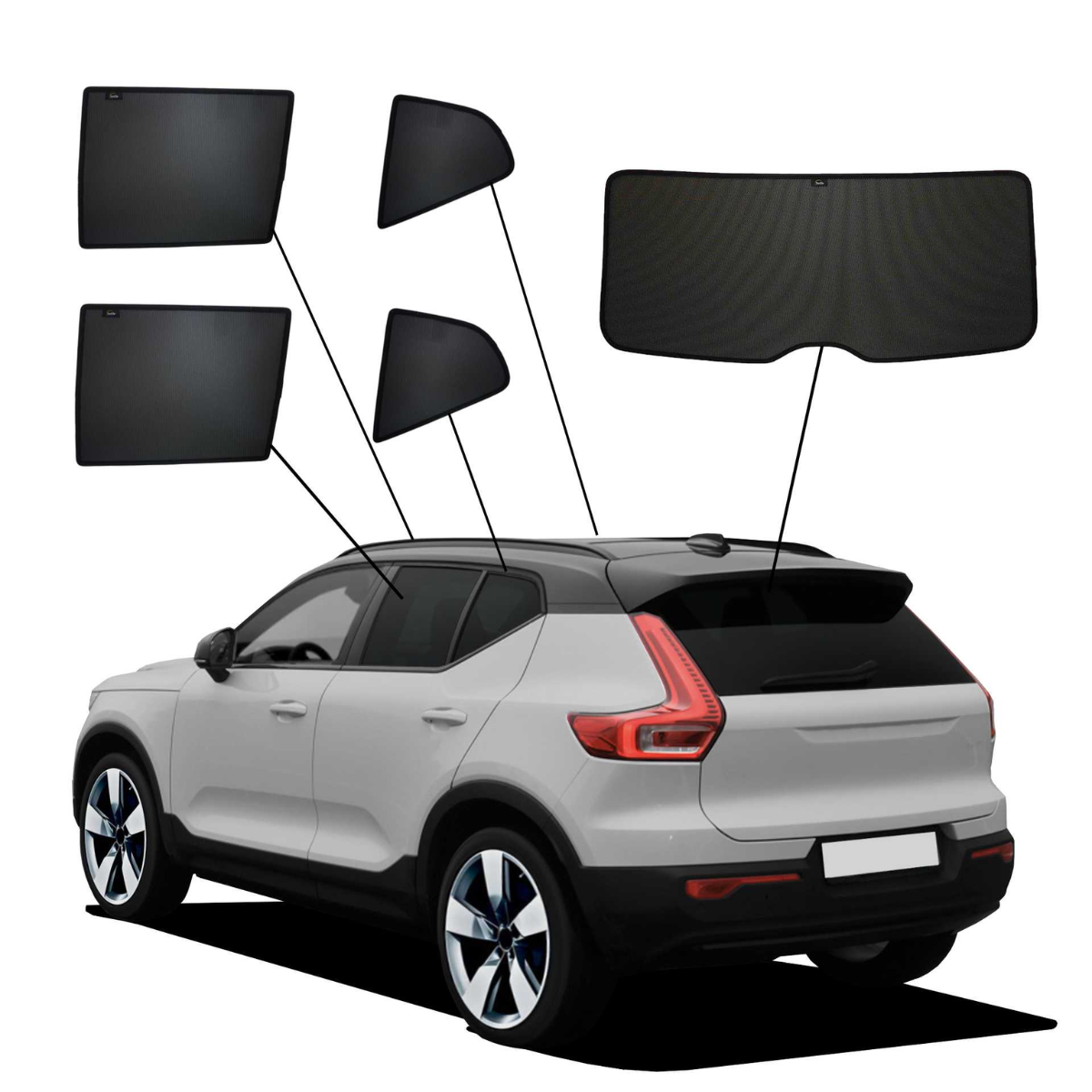 WINDESA SunClip Sonnenschutz - Sichtschutz Volvo XC40 ab Bj. 2017 Set ABC - sun-10497abc
