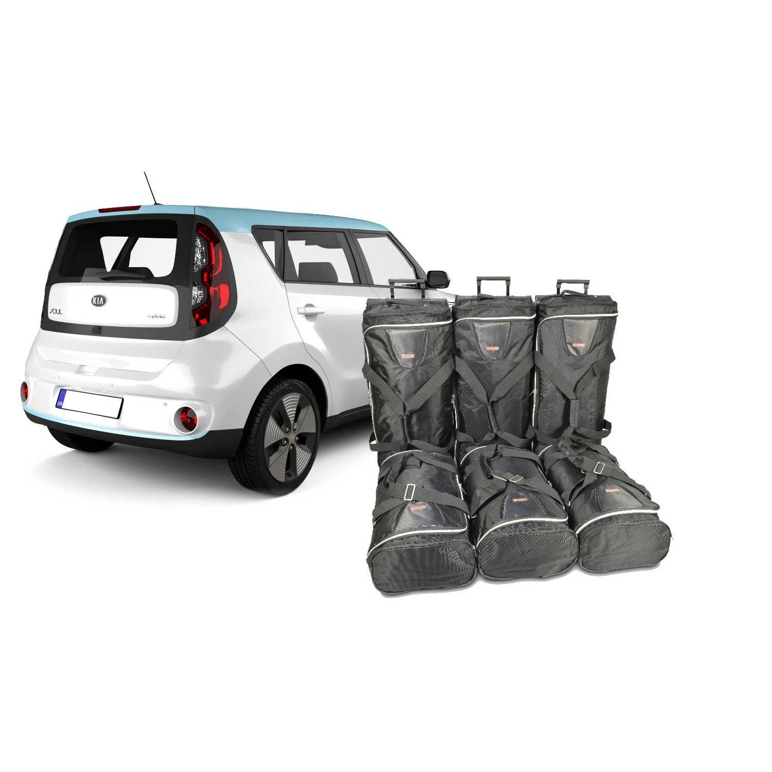 Car Bags K13201S Kia e-Soul 5-T- Bj- 19- Reisetaschen Set- Auf Ihr Auto massgeschneidert- Das Original