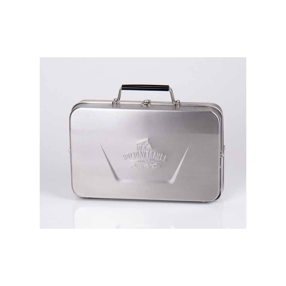 HOLIDAY TRAVEL Edelstahl Holzkohle-Koffergrill - 916881